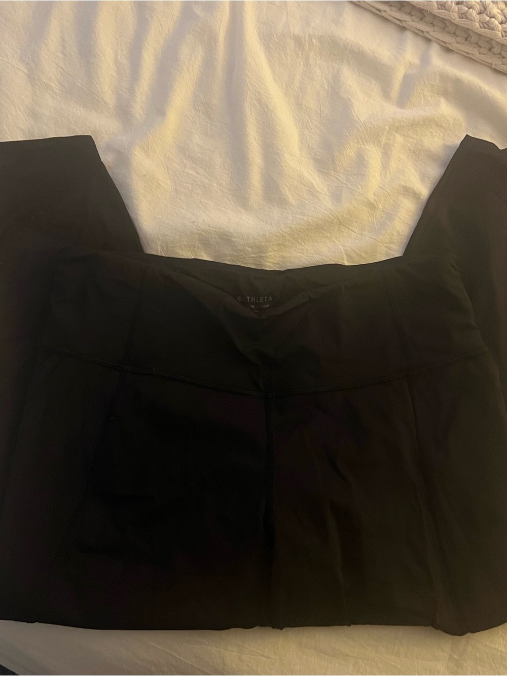 Athleta Black Running Tight Leggings Large Petite (LP)